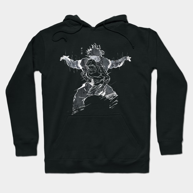 Facing Ogre: Hanma Baki Manga Hoodie by Vertei